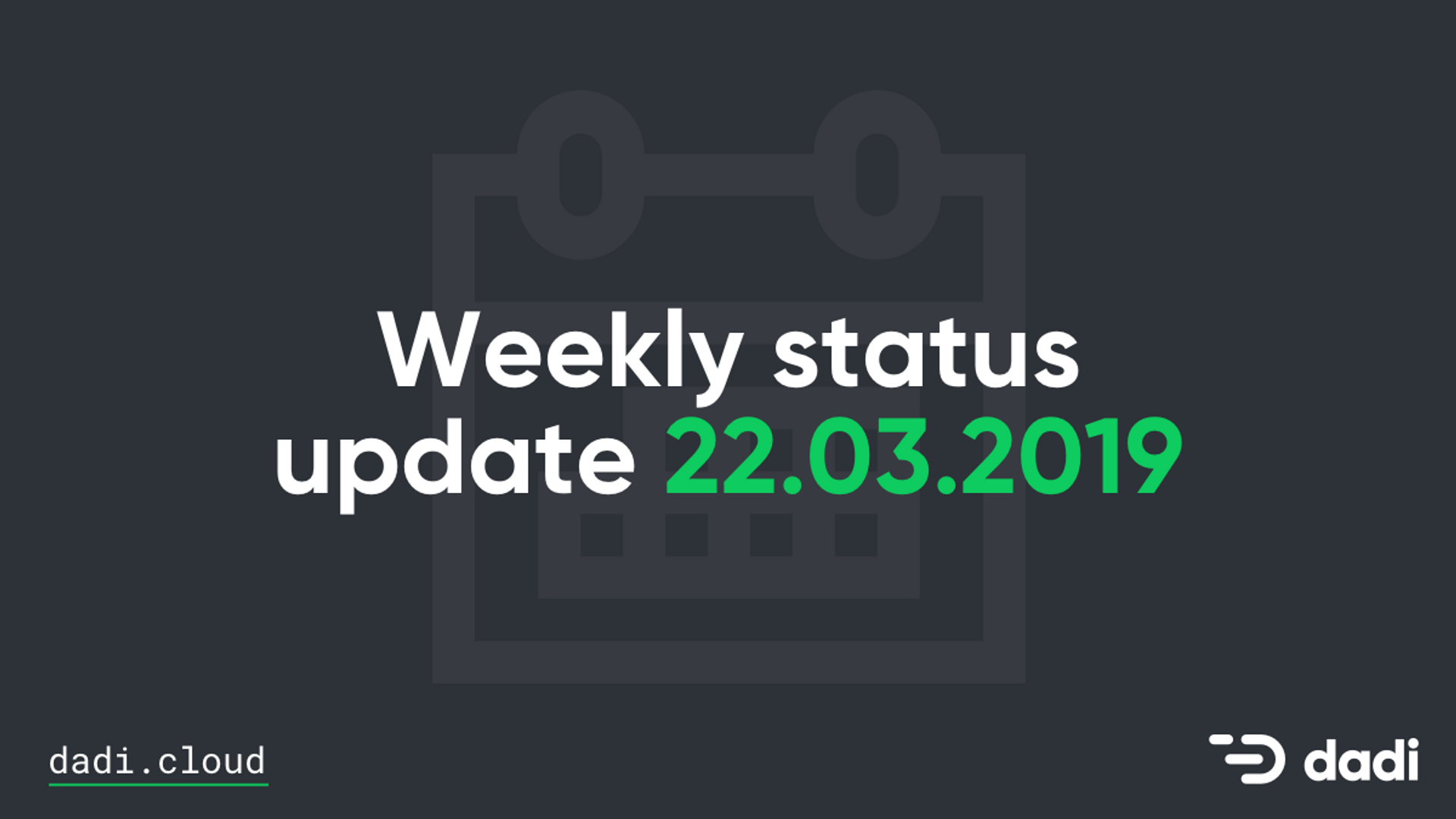 Weekly Update: 22nd March, 2019